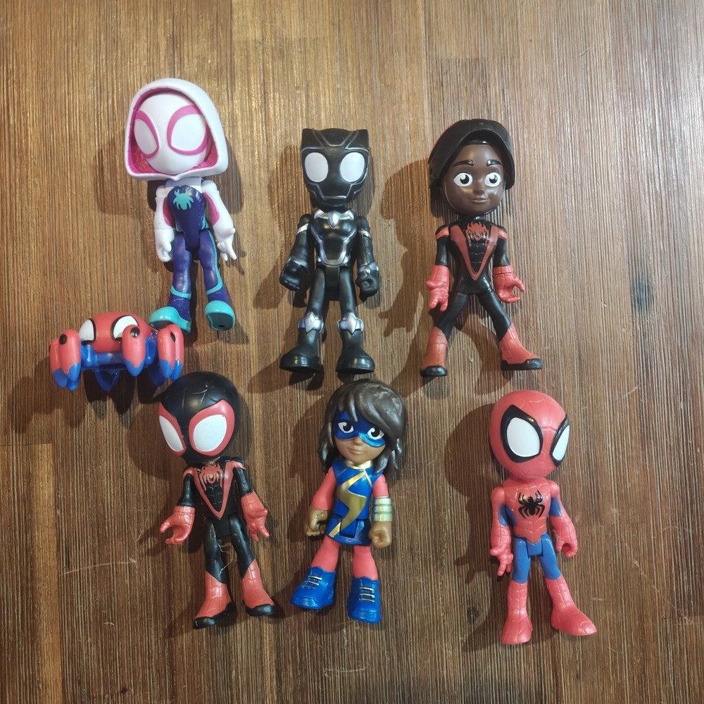 Rare LOT‎ 6 Ghost-Spider Spider-man Marvel Spidey And His Amazing Friends Figure